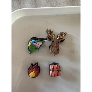 Lot of 4- Shoe Decoration Charms, Outdoorsy Crocs Charms for Jibbitz - Used